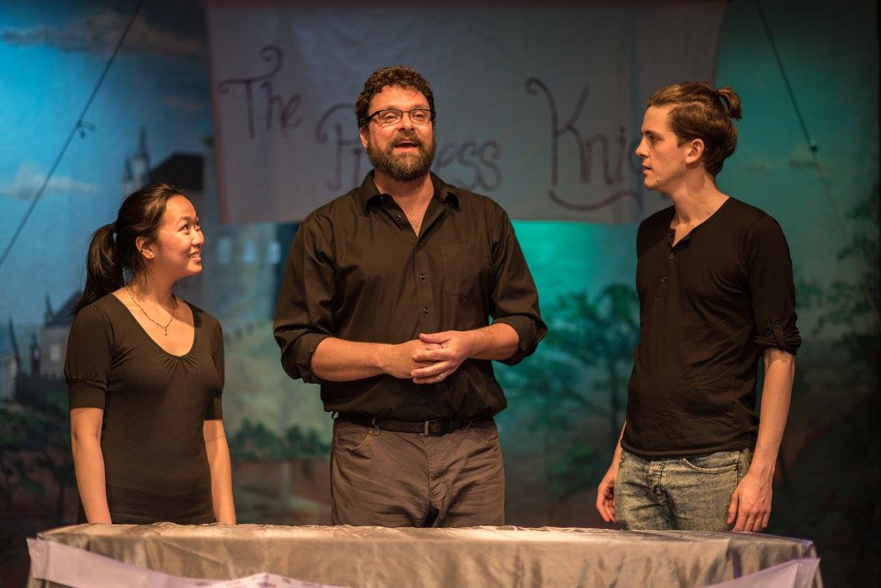 Christopher in The Princess Knight (Solar Stage), with April Leung and Victor Pokinko. Photography by Dahlia Katz.